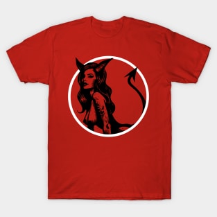 Devil Girl Linocut T-Shirt